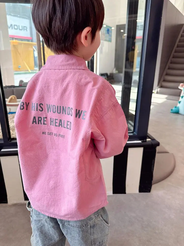 2025 New Spring autumn Baby Girls boys Cotton soild T shirts coat Cute Children kids Clothes