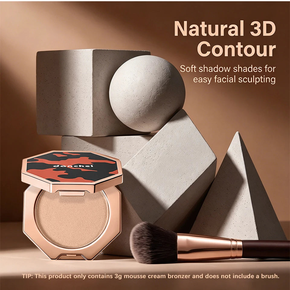Mousse Cream Bronzer Matte Blendable Contour Shading Cream Long Lasting Waterproof Face Natural Lightweight Makeup Cosmetics