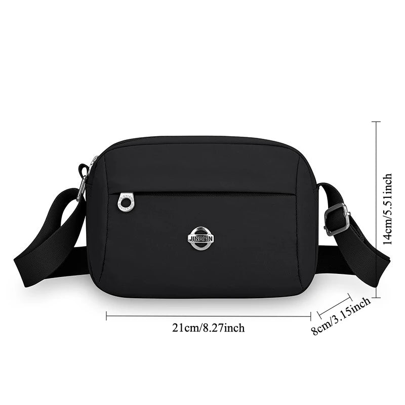 Women Crossbody Bag Lightweight Nylon Shoulder Bag Wide Adjustable Strap Phone Pocket Casual Daily Commute Outdoor Shopping Bag