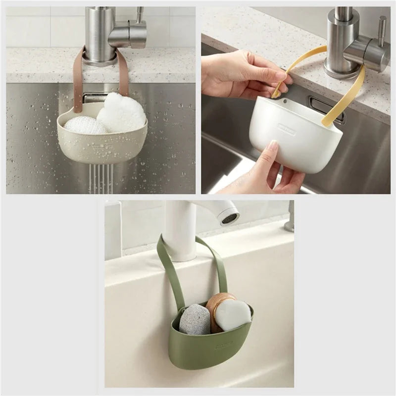 Soporte de fregadero de cocina, cesta de drenaje colgante, estante de drenaje ajustable, soporte de jabón y esponja, soporte de grifo, accesorios de cocina, nuevo