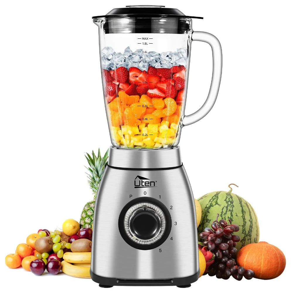 Uten 68oz Countertop Blender 42000RPM 5/18 Speed Juicer Smoothie Maker