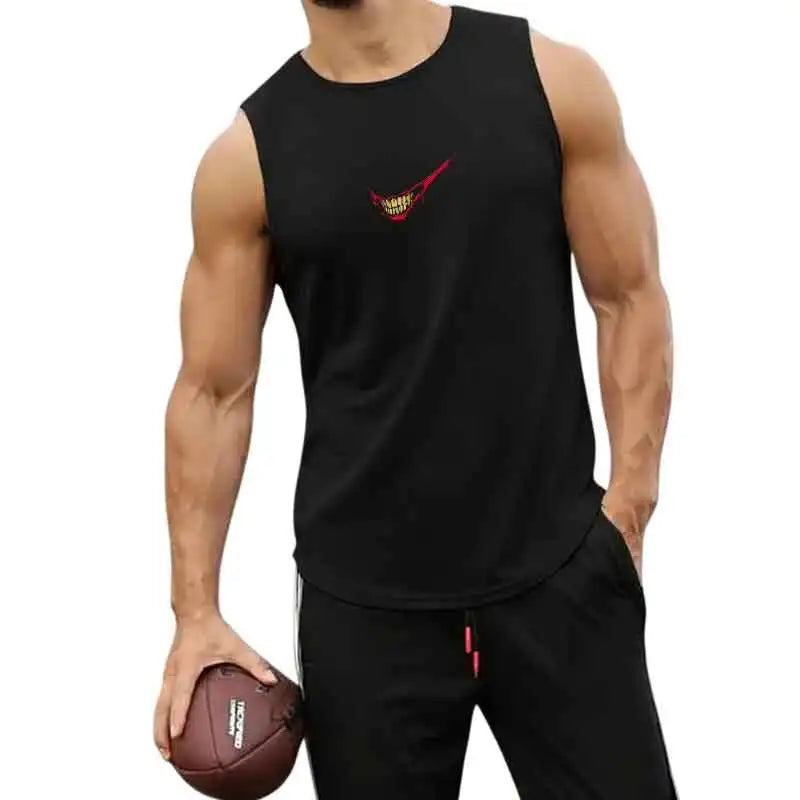 Men's Gym Tank Top Sleeveless Fitness Workout Shirt - Polyester