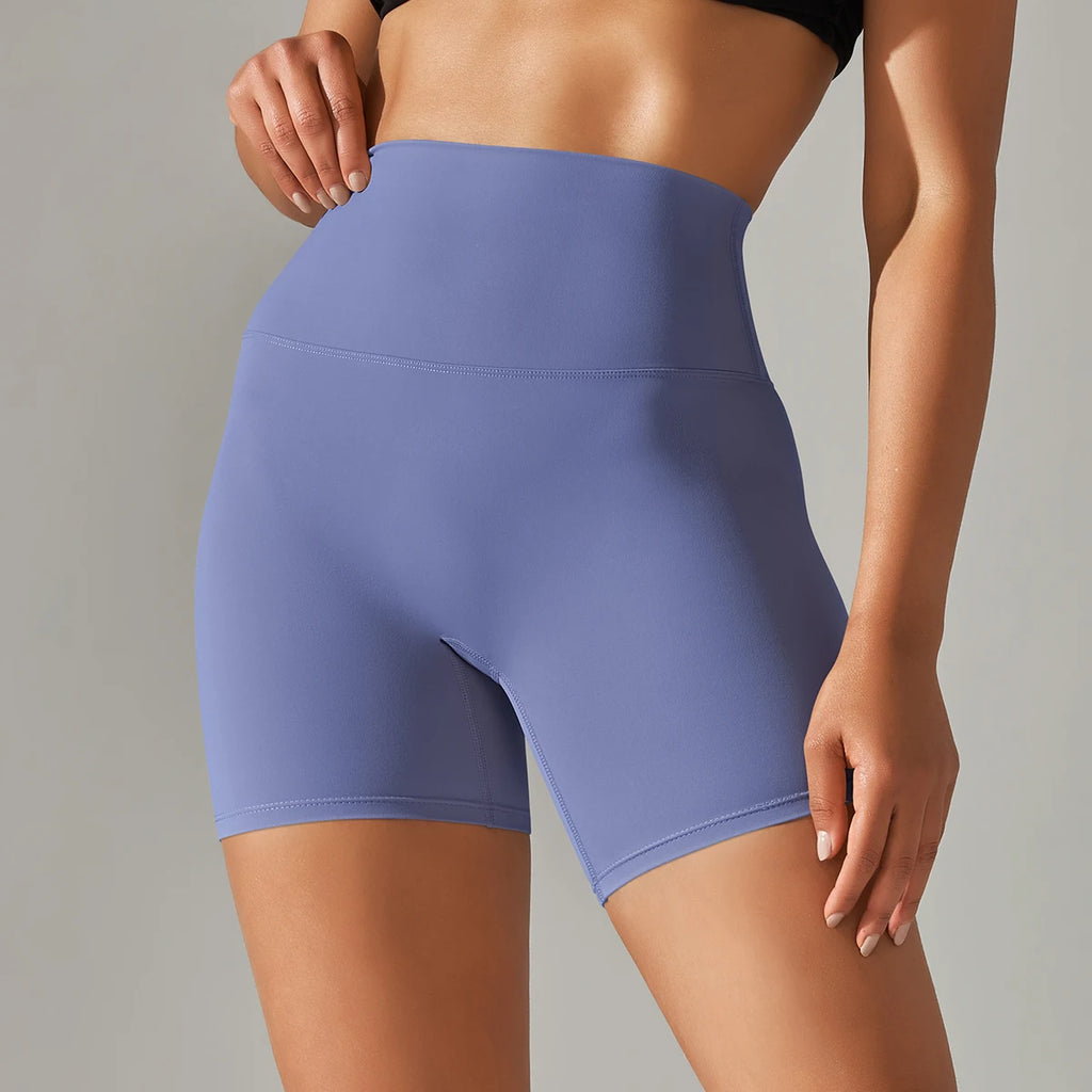Women'S Sports Short Yoga Legging Shorts Squat Proof High Waist Fitness Tight Shorts Quick Drying Cycling Workout Gym Shorts