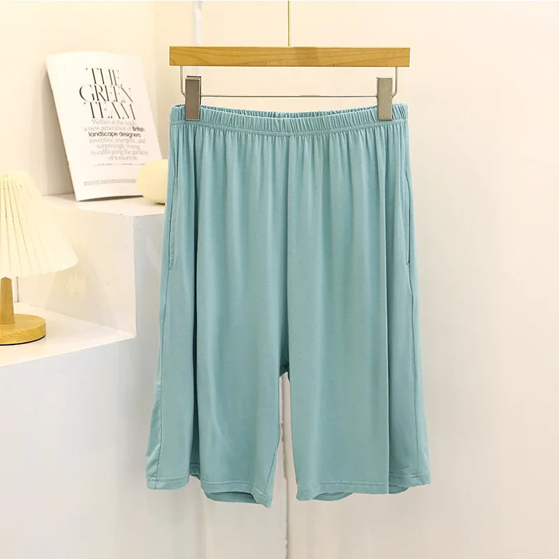 Fdfklak Women's Modal Pajama Pants - Knee Length Sleep Bottoms