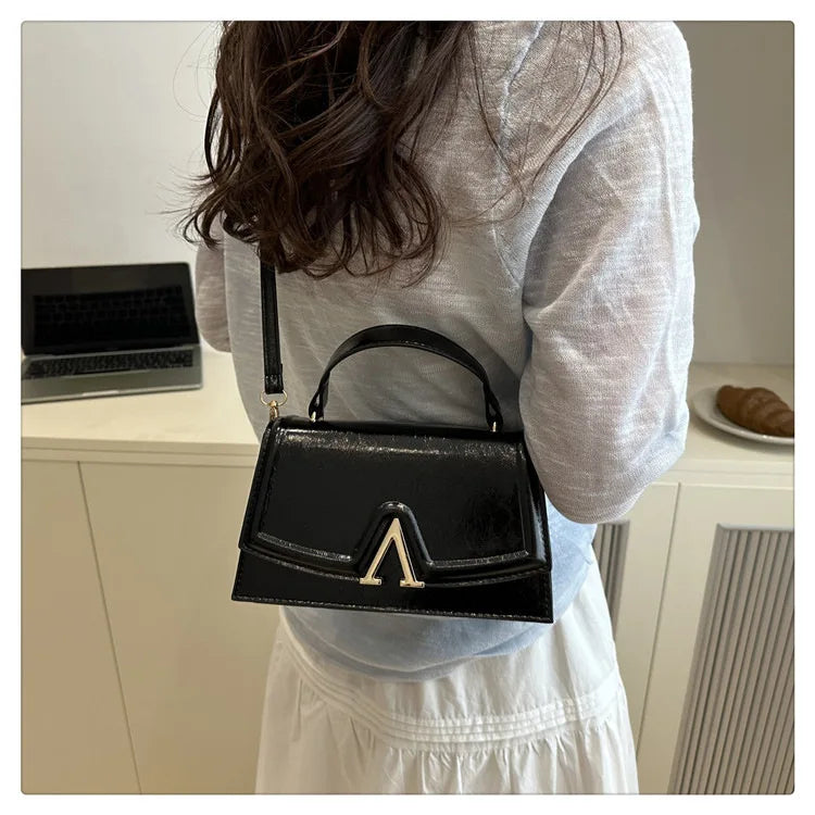 Candy Colored Minimalist Crossbody Shoulder Bag - PU Leather