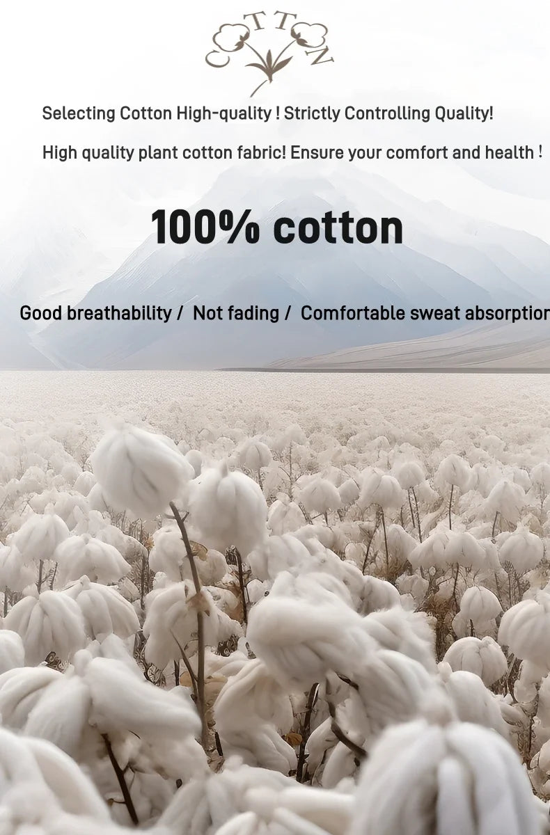 100% Pure Cotton Summer High-end Brand Men's Short Sleeve Round Neck Fashionable Style Half Sleeved Top Breathable T-shirt