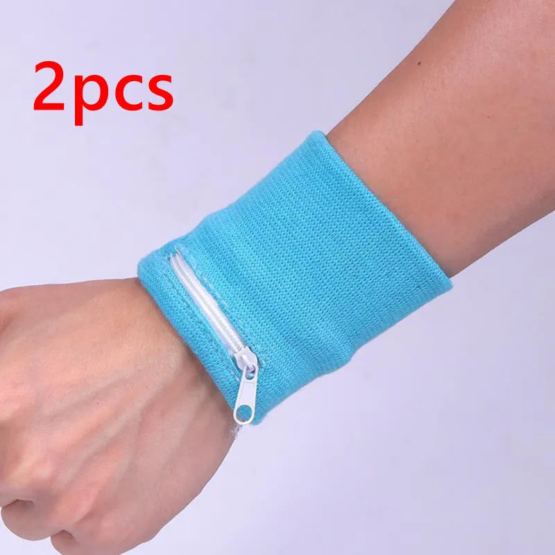 Sports Wristband with Zipper Pouch Running Sports Arm Band Bag For MP3 Key Card Storage Bag Basketball Sweatbands Wristband Bags