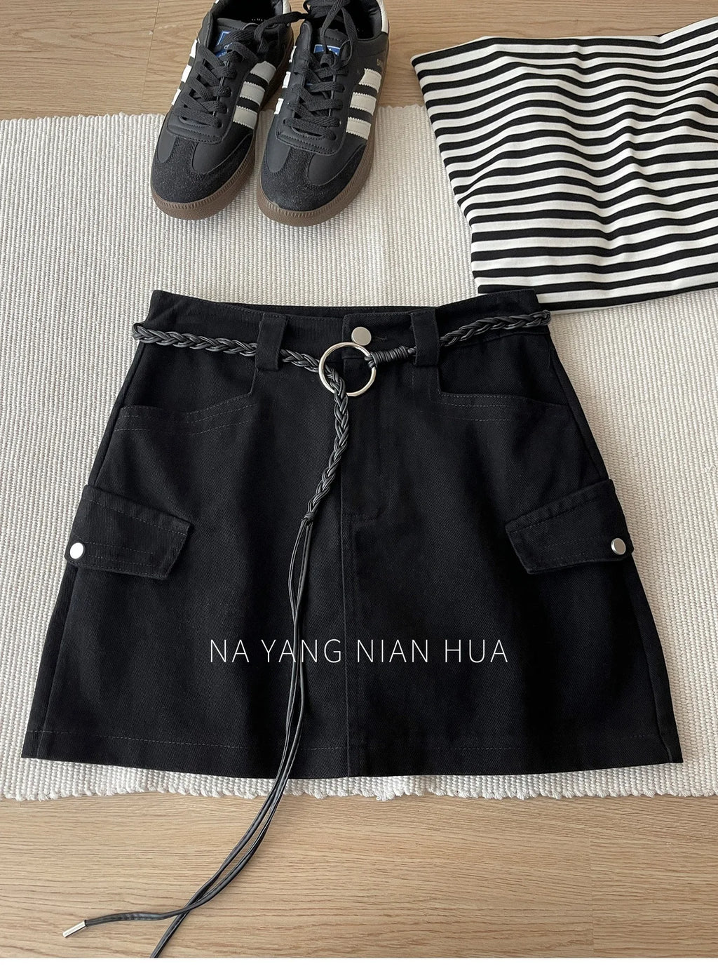 American Retro Versatile Denim Washed Cotton Workwear Mini Skirt Women Summer Korean Chic Bodycon Sexy A-Line Half-length Skirt