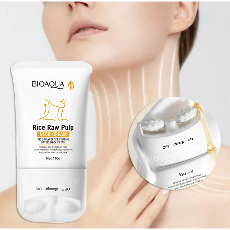 Korean Rice Raw Pulp Moisturizing Neck Cream - Anti-Aging Firming