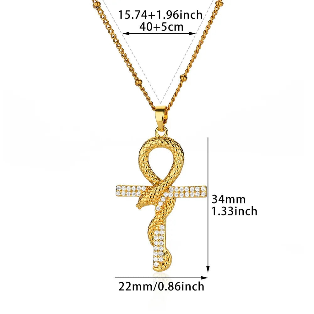 Stainless Steel Jesus Cross Necklace For Women'S Men Gold Color Caravaca Angels Crucifix Charm Choker Rapper Jewelry Hip Hop