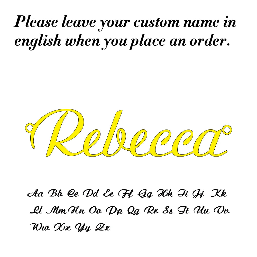 Collar con nombre personalizado para mujer, colgante de letras cursivas personalizadas, joyería de acero inoxidable, regalo para ella