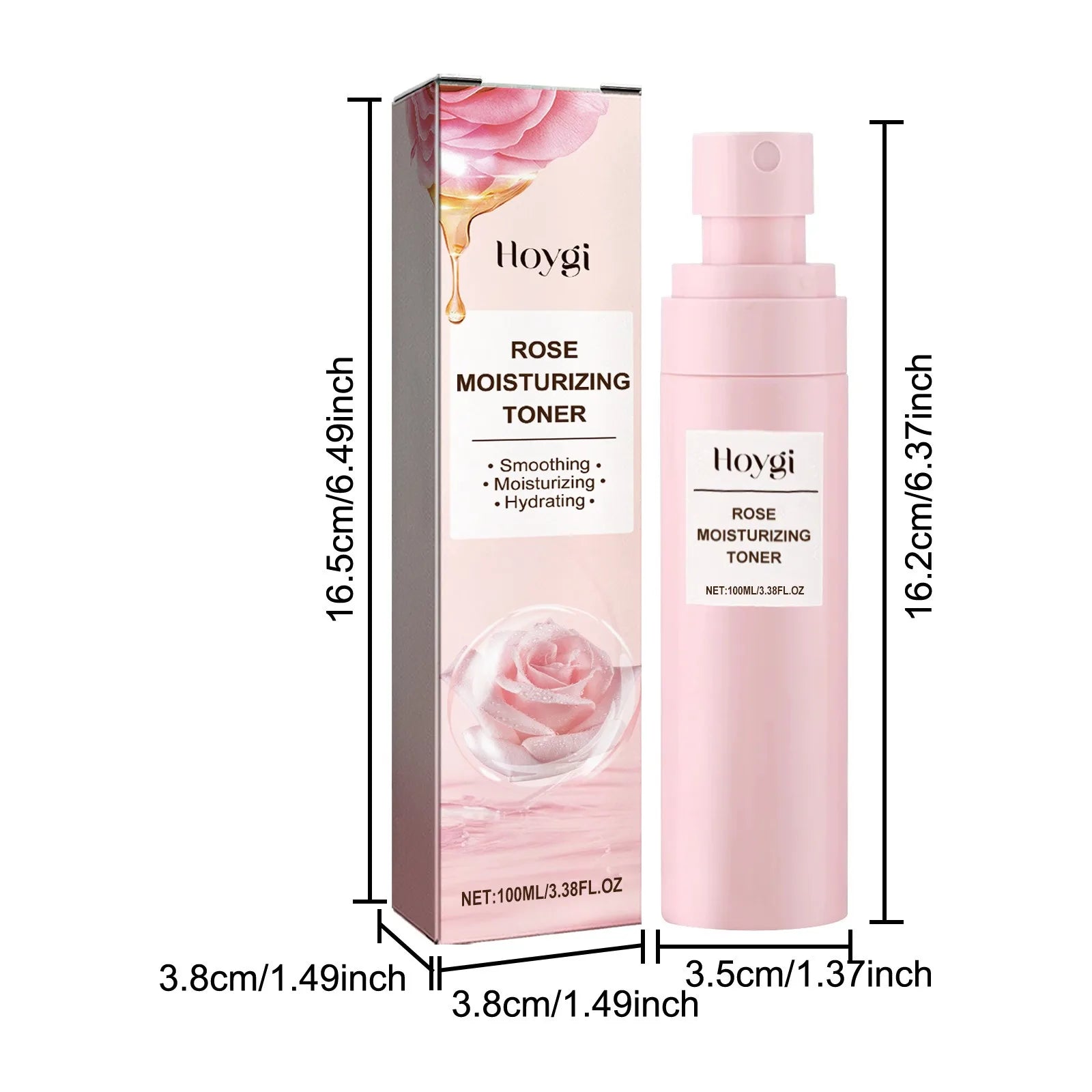 Rose Water Facial Spray Moisturizing Toner for Dry Skin Pore Minimization Bridal Skin Care Pre-Wedding Prep Facial Mist
