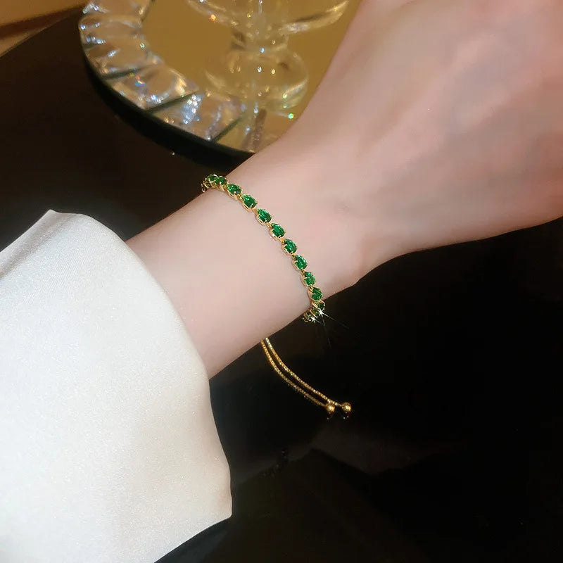 Wave Geometry Adjustable Bracelet Bangle Luxury Fashion Rhinestone Crystal Bracelets Women'S Wedding Wristband Jewelry