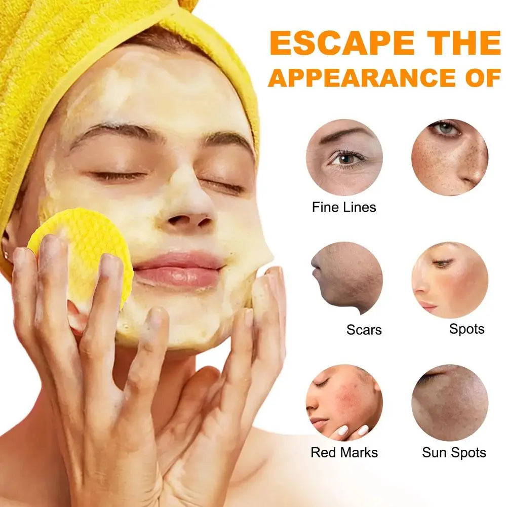 1/2/3/4/5/10BOX Turmeric Kojic Acid Cleansing Pads Exfoliating Pads Facial Sponges For  Exfoliating Daily Cleansing Skin Care
