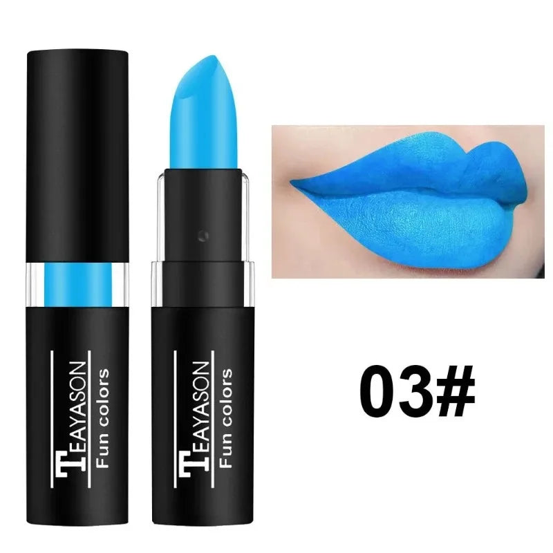 12 Colors Nude Lipstick Matte Velvety Vampire Makeup Punk Black Lip Gloss Smooth Waterproof Lasting Durable Dark Paint Cosmetics