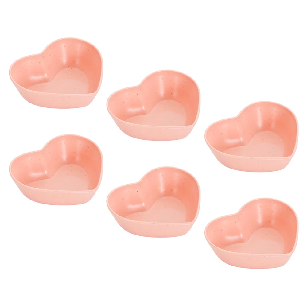 6PCS Wheat Straw Seasoning Dish Set - Small Dipping Snack Plates