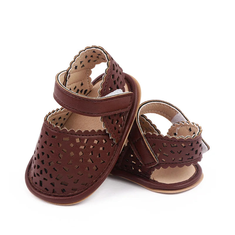 Baby girl mesh breathanle hollow summer sandal outdoor walking shoes