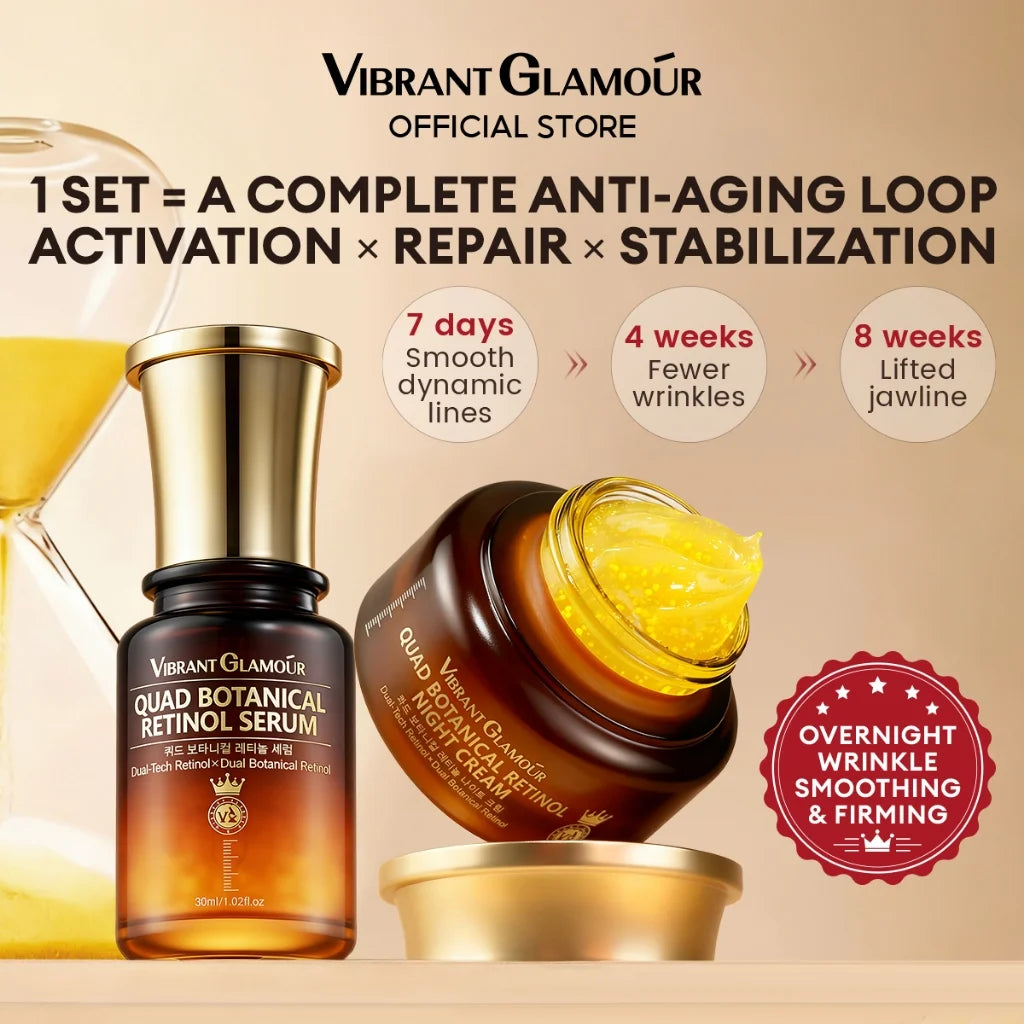 VIBRANT GLAMOUR 2.0 Retinol Toner 3.0 Retinol Serum 3.0 Retinol Cream Anti-Aging Moisturising