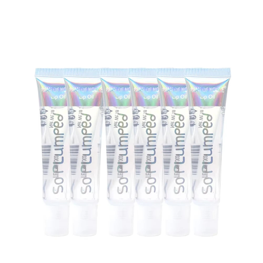 6Pcs Fruit Flavor Lip Oil Set - Moisturizing Plumping Lip Gloss