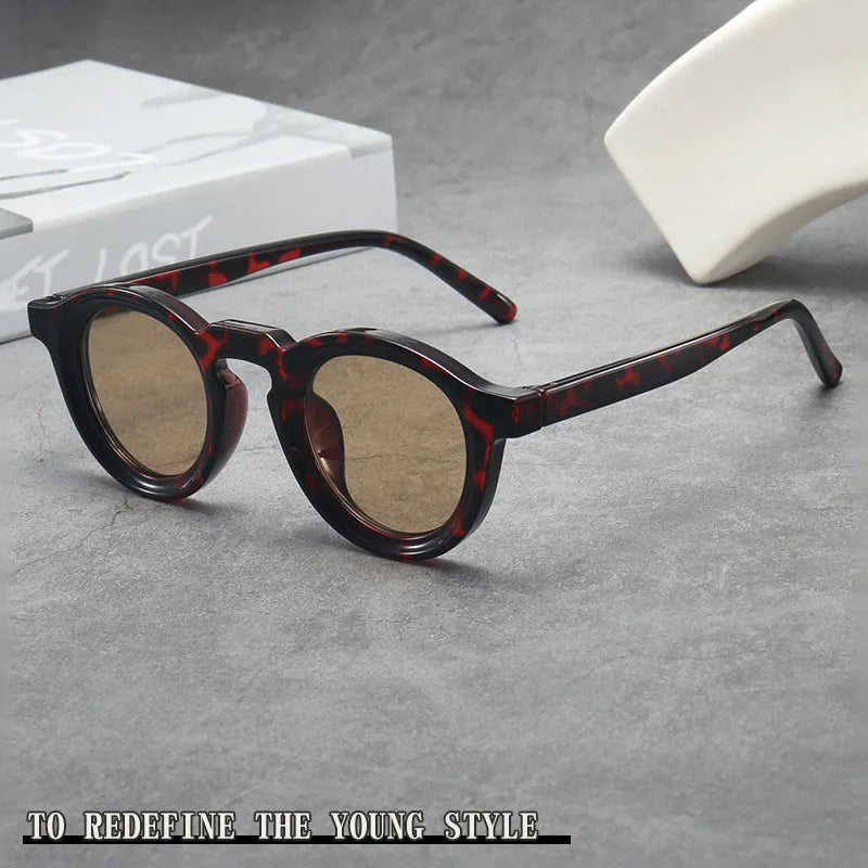 Fashion Luxury Brand Sunglasses Round Retro Sun Glasses Trendy Designer Sunglasses Premium Anti-Uv Sun Glasses