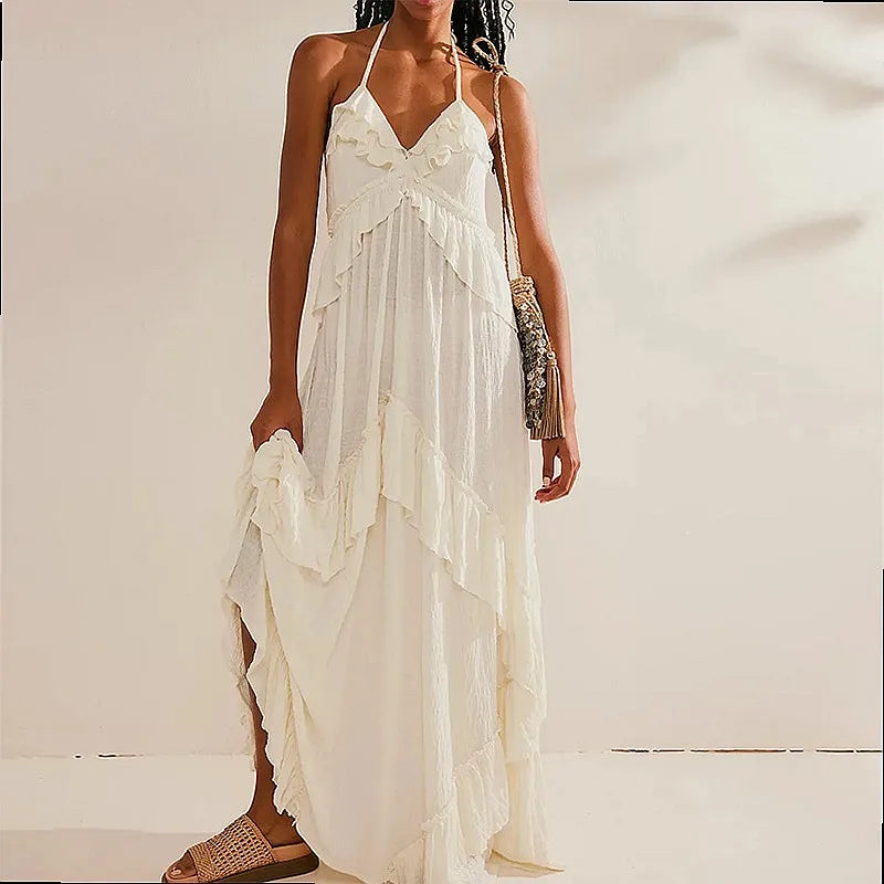 Pure Color Sleeveless Dress Summer Loose French Dresses for Women Casual Jumpsuit Overall Playsuit Matching Set