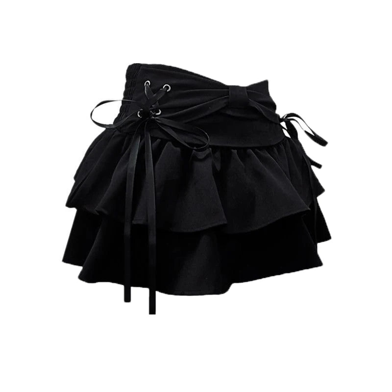 New Fashion Women Hot Girl Sweet Kawaii Bow Vintage Y2k Clothes American Streetwear Sexy Summer A-line Gothic Mini Denim Skirts