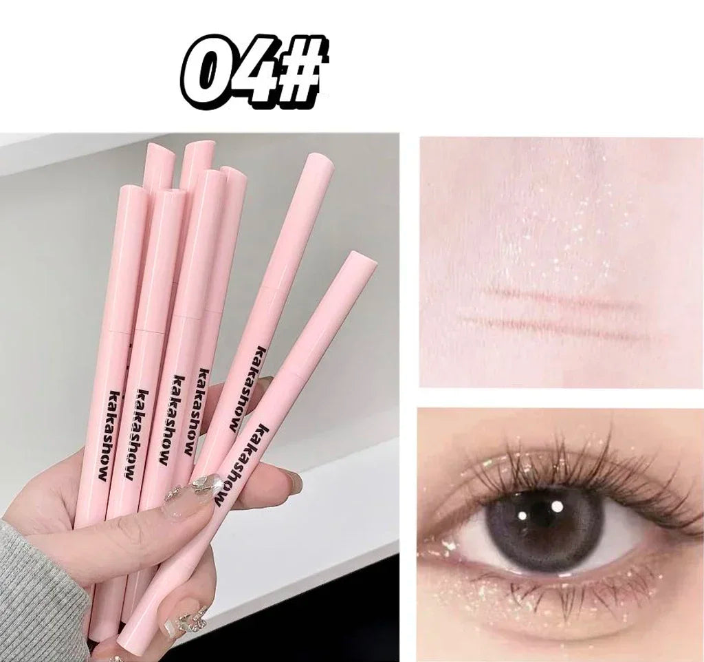 Dual End Glitter Matte Aegyosal Pen Brightening Highlight & Shadow Stick Eye Makeup Lying Silkworm Eyeliner Gel Pencil 애교살 펜
