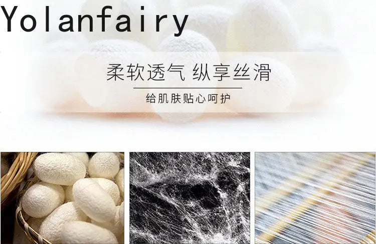 YOLANFAIRY 93% Real Mulberry Silk Pajamas for Woman 2026 Spring Summer High-end Sets Woman 2 Piece Short Sleeve Pijamas De Mujer