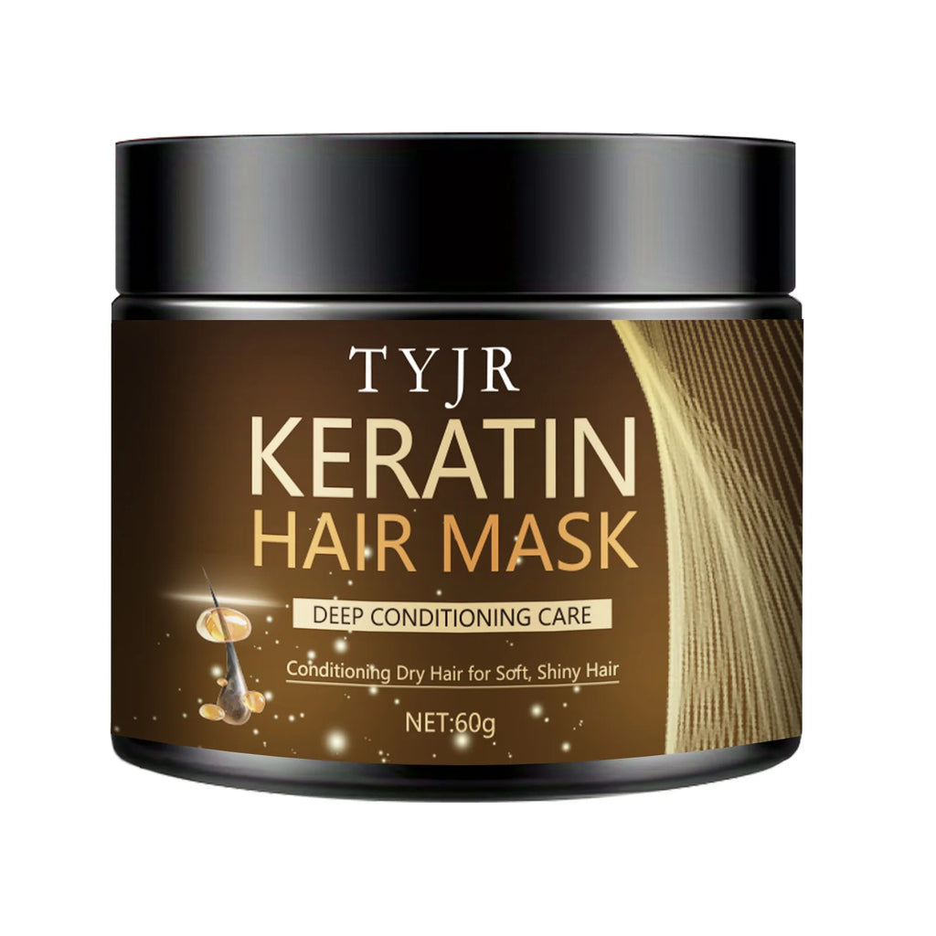 Keratine Magic Hair Mask Protein Straightening Repair Cream for Dry, Frizzy, Damaged Hair Professional Smoothing, Shining, and Deeply Moisturizing Care 60G/30G