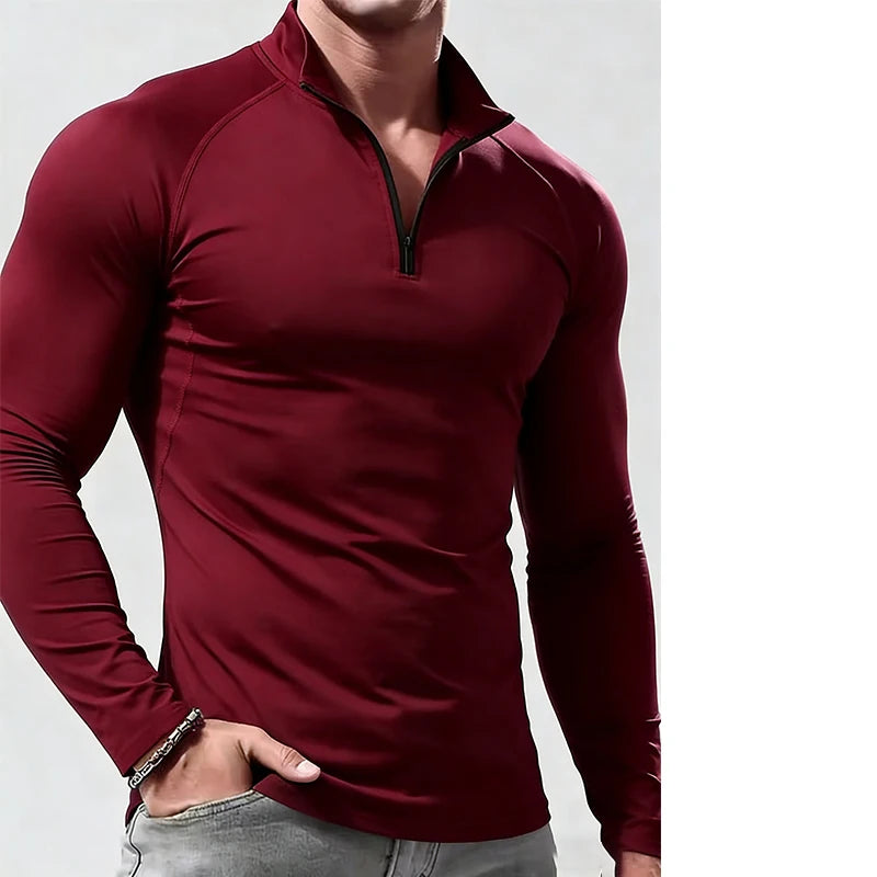 Men's Compression Long Sleeve T-Shirt - Stretchable Athletic Top