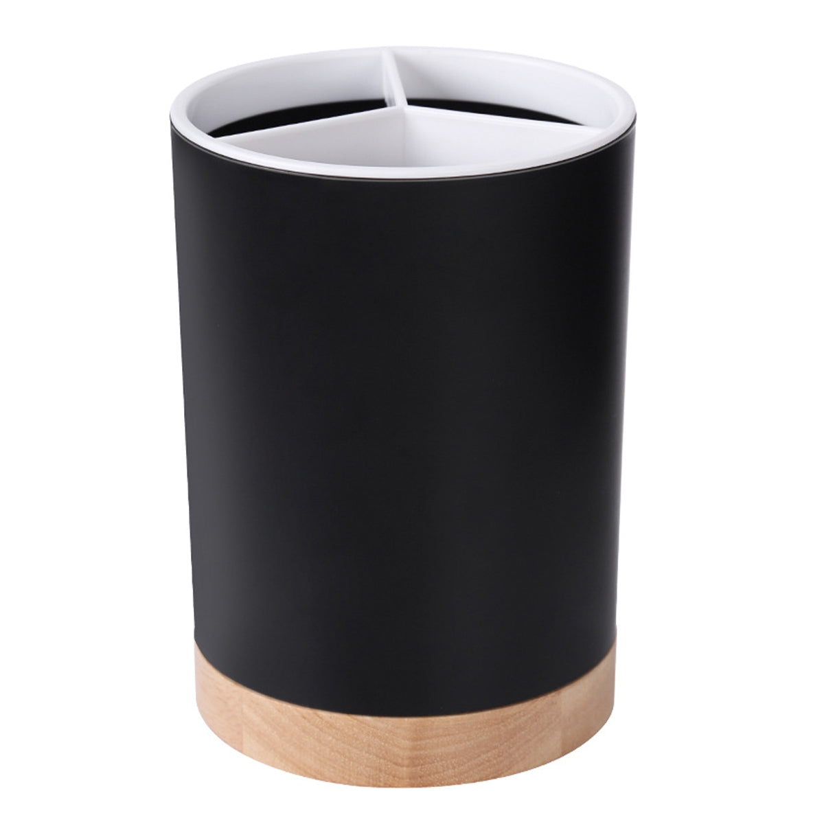 Cubo de almacenamiento de vajilla de cocina, soporte para utensilios, escurridor de cubiertos, estante de almacenamiento de palillos y cucharas de plástico, desmontable con 3 divisiones