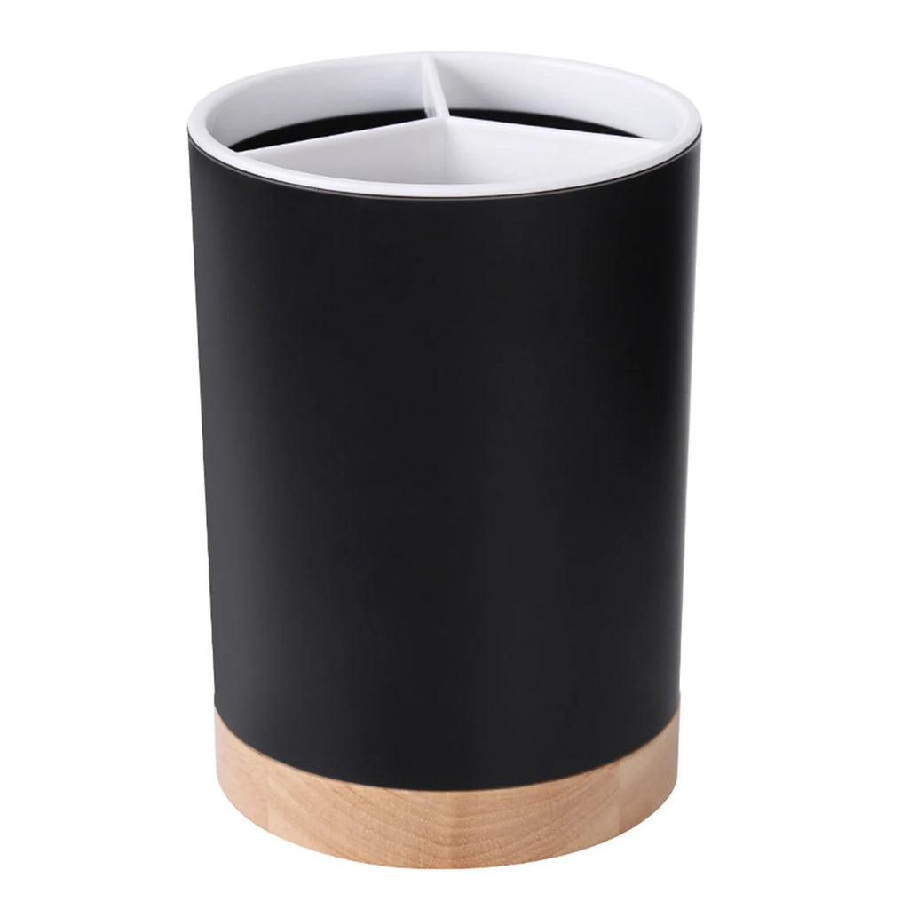 Cubo de almacenamiento de vajilla de cocina, soporte para utensilios, escurridor de cubiertos, estante de almacenamiento de palillos y cucharas de plástico, desmontable con 3 divisiones