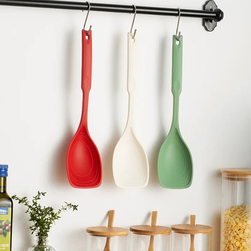 Silicone Cooking Spoon - Heat Resistant Kitchen Utensil 31cm