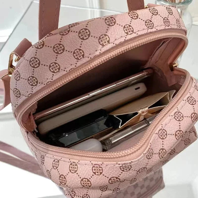 Women's Handbag Single Shoulder Crossbody Bag Double Shoulder Backpack Fashion All-matching Large Capacity Leisure Backpack