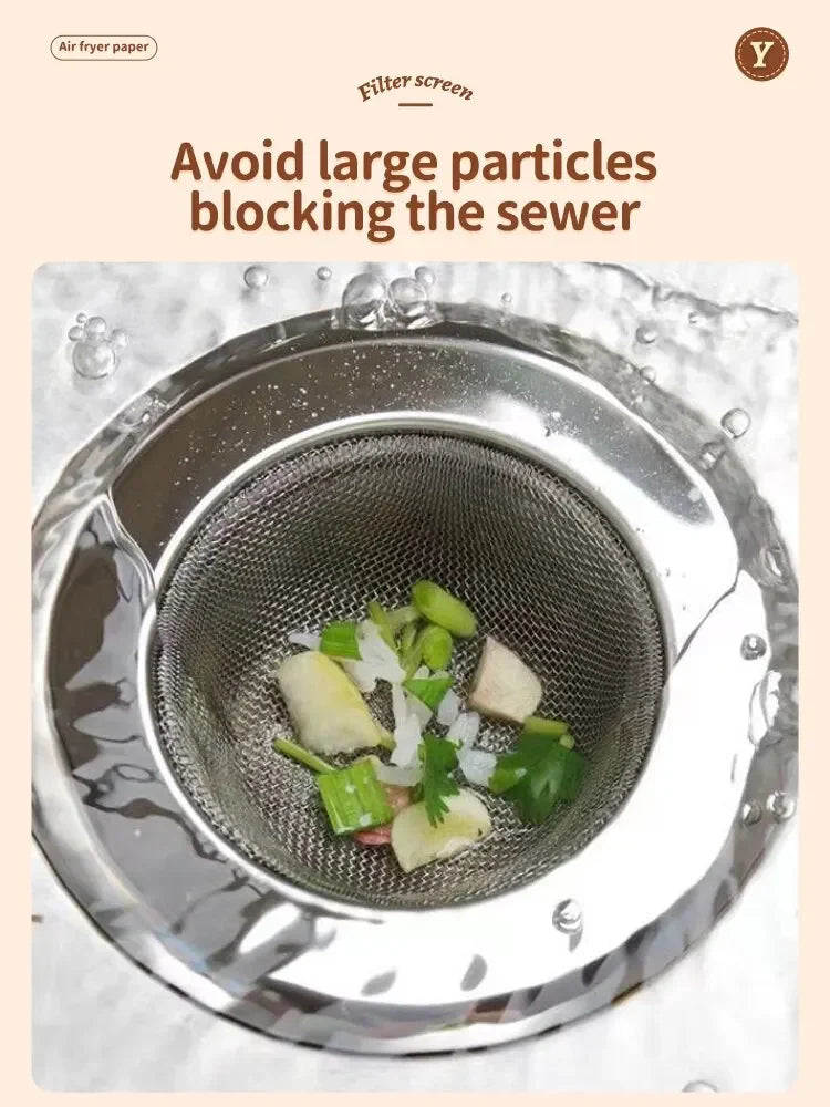 Kitchen Sink Strainer Stainless Steel Sink Funnel Anti Blocking Sink Dishwasher Basin Floor Drain Sewer Hair Strainer