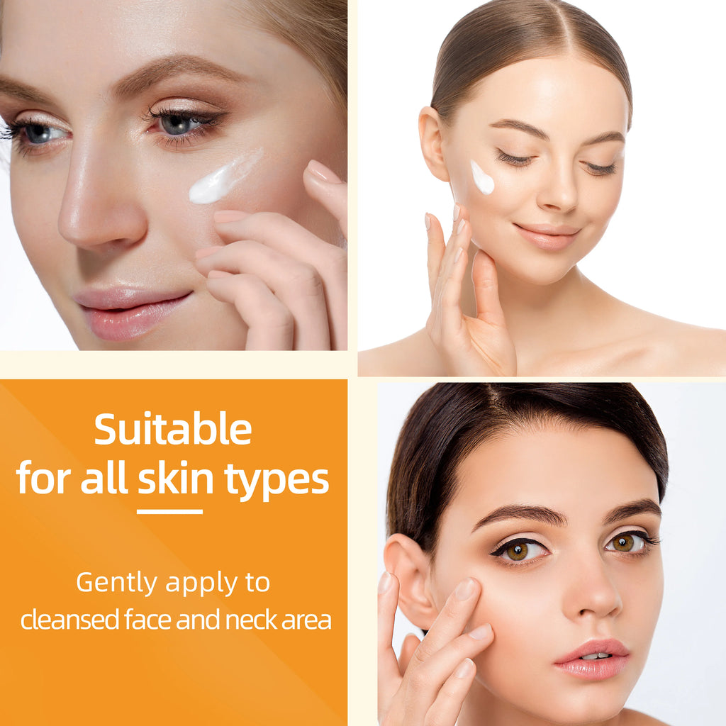 Turmeric & Vitamin C Cream -Lightweight Nourishment For Face& Neck, Fast-Absorbing Hydrationall Skin Types