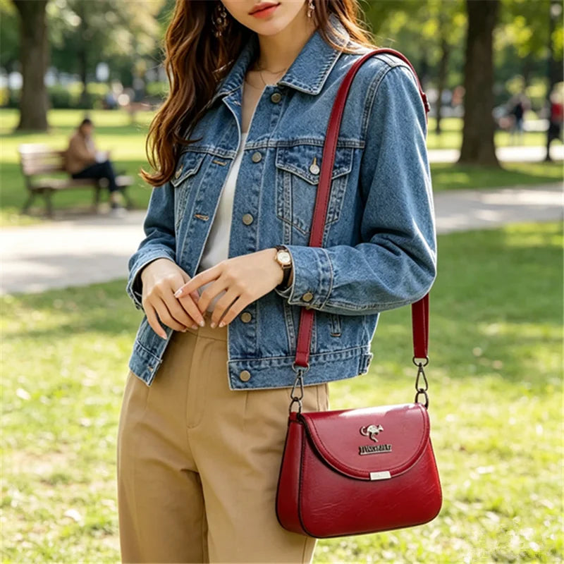 Retro Small Square Crossbody Purse Soft PU Leather Adjustable Strap Daily Work Travel Flip Cover Handbag Shoulder Bag for Women