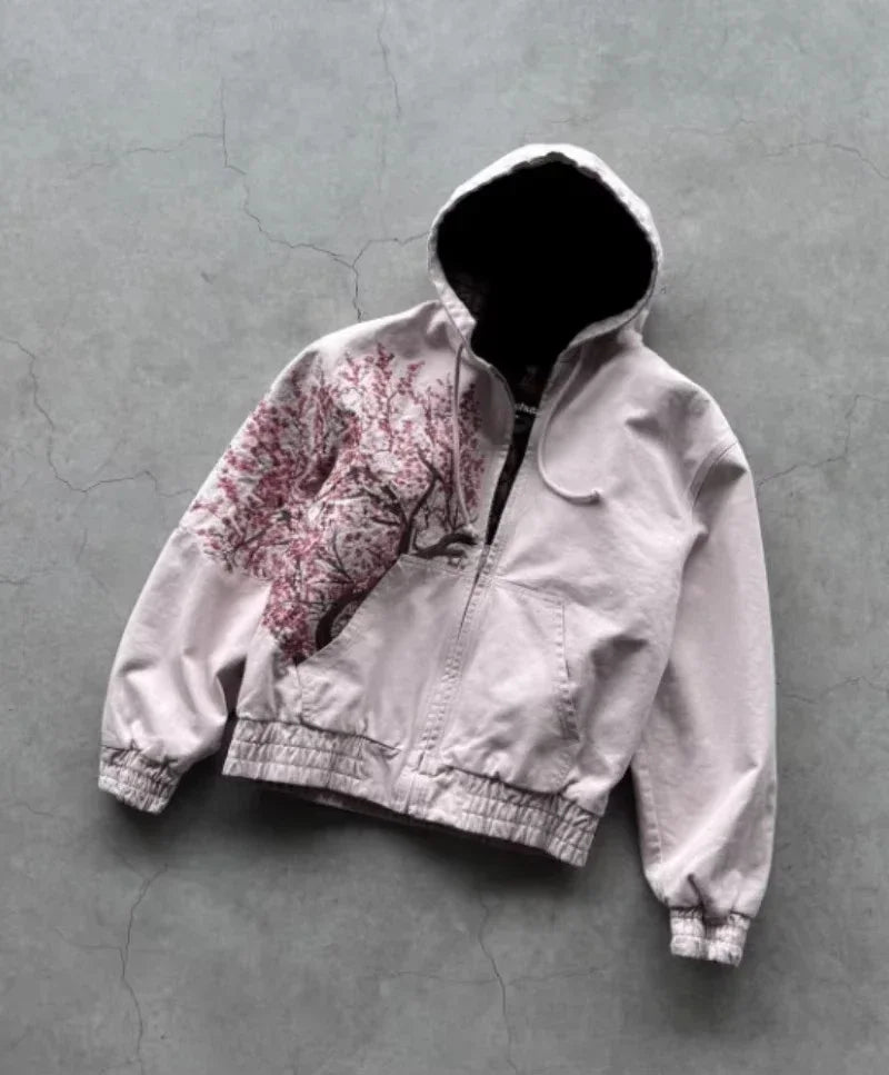 Y2K Camouflage Print Pullover Hoodie - Men's Oversized Streetwear