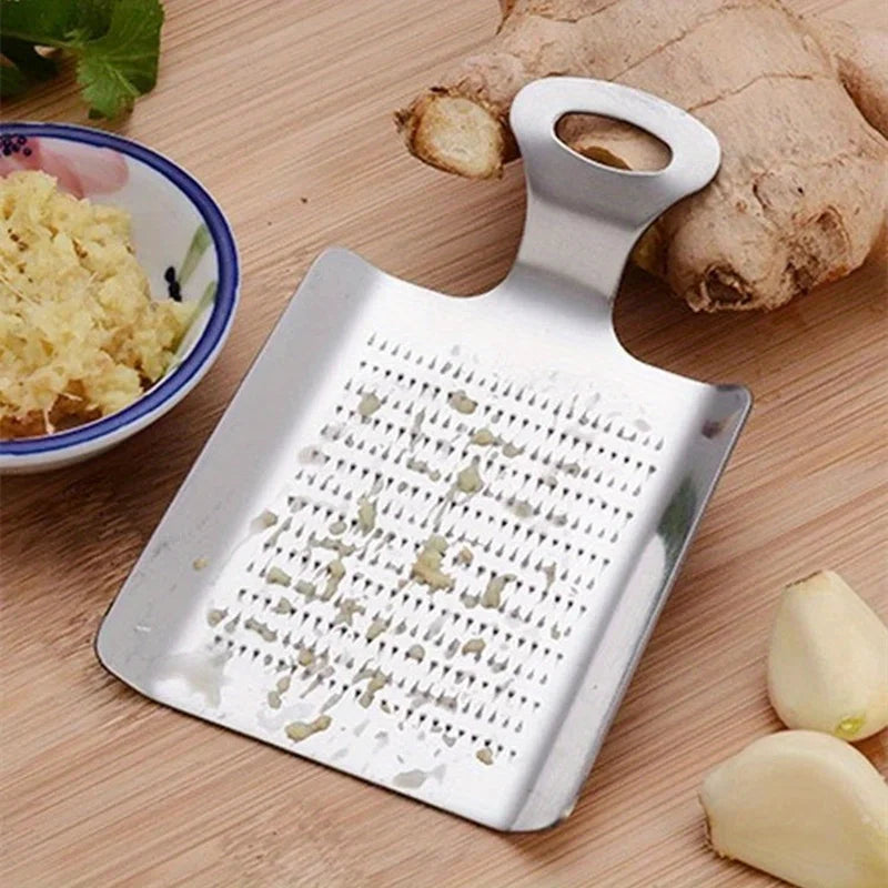 1 rallador de ajo y jengibre de acero inoxidable - Accesorio de cocina para la preparación de alimentos