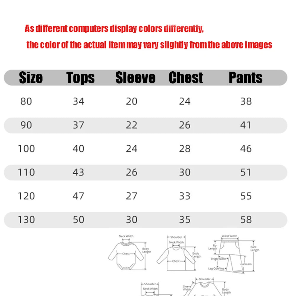 Kids Cotton Long Sleeve Pajama Set – Cartoon Nightwear, Ages 2-7Y