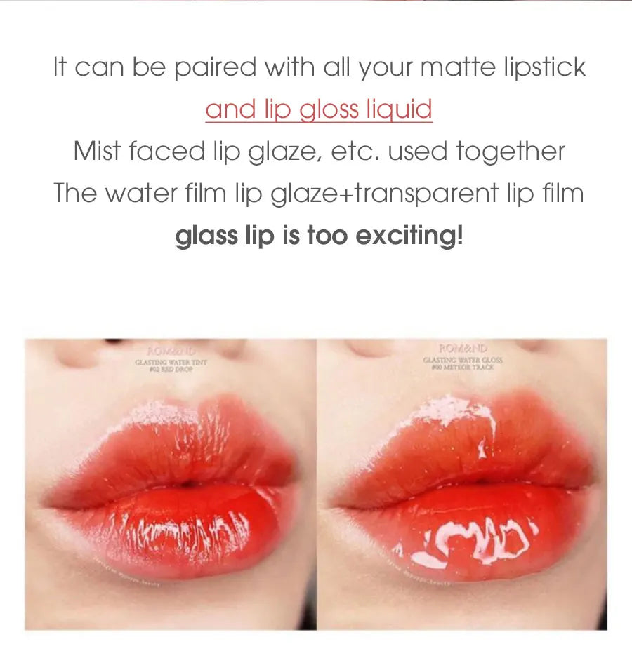 Cotton candy Lip Oil Lip Gloss Moisturizes hydrating water mirror fine shimmering transparent glass toot lips