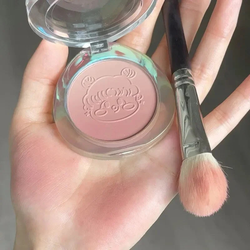 Dual Gradient Blush Highlights Natural Nude Makeup Brightening Cheek Purple Blue Female Niche Brand 2024 New Makeup Cosmetics