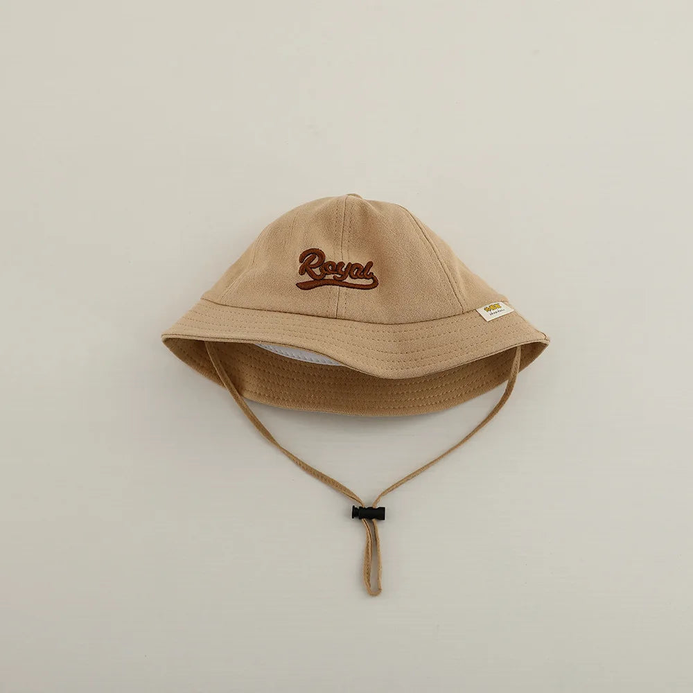 Embroidered Baby Bucket Hat Sun Safe Unisex Beachwear For Toddlers With Letter Design