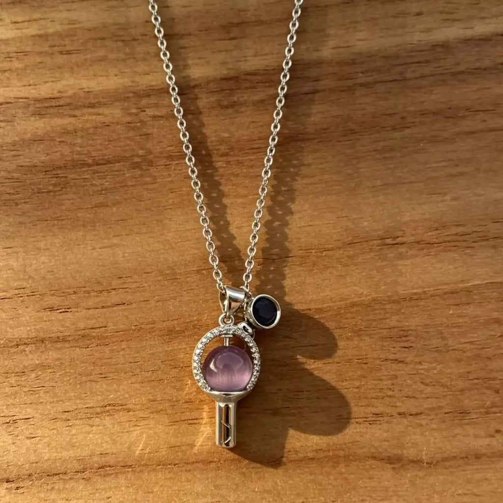 BT21 Clavicle Chain with Diamond Support Rod Series Purple and White Gift Clavicle Chain Daily Travel Accessories