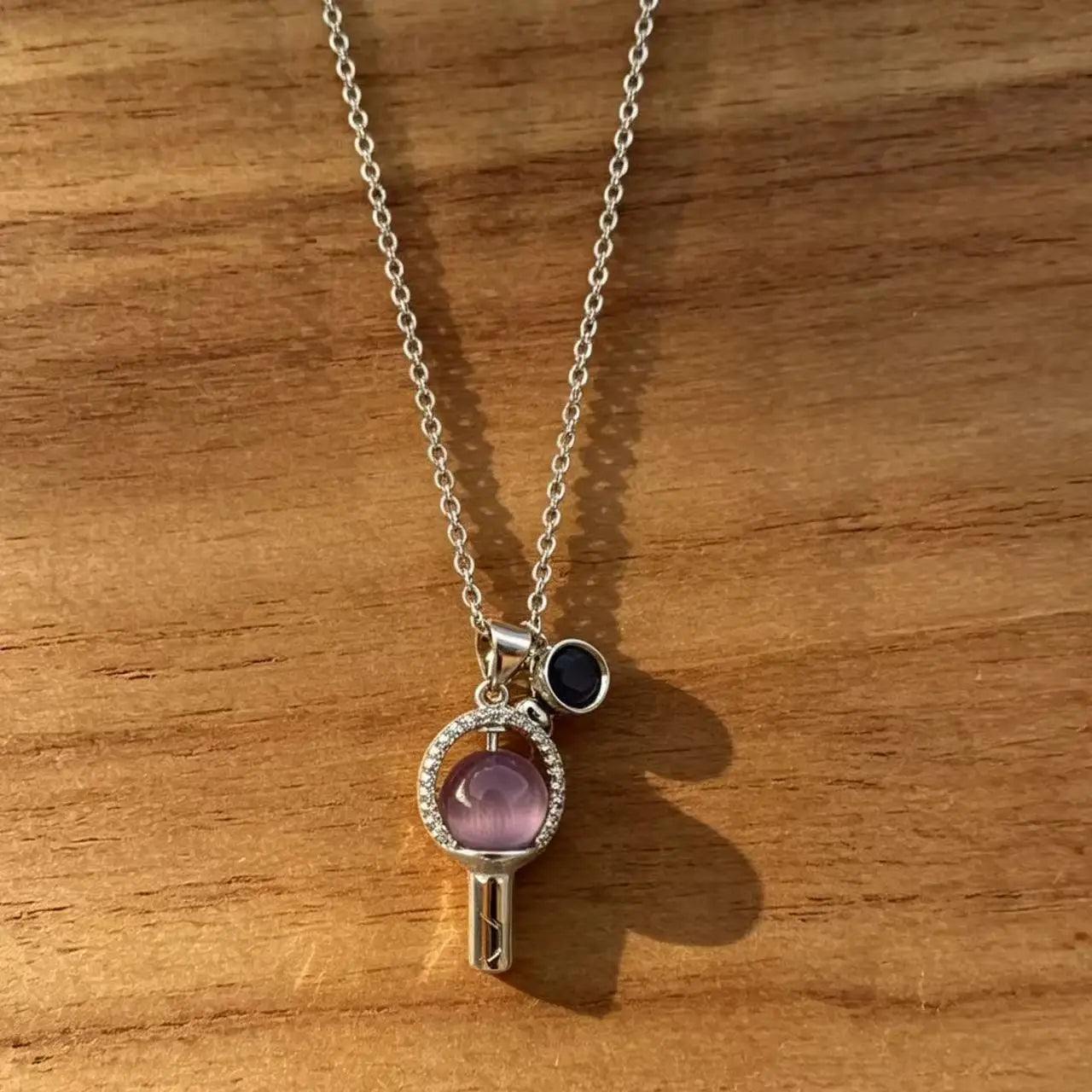 BT21 Clavicle Chain with Diamond Support Rod Series Purple and White Gift Clavicle Chain Daily Travel Accessories