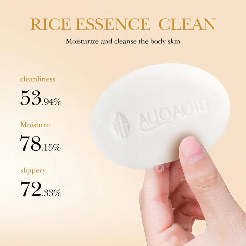 BIOAQUA White Rice Facial Soap – Moisturizing Foam Cleanser & Oil Control