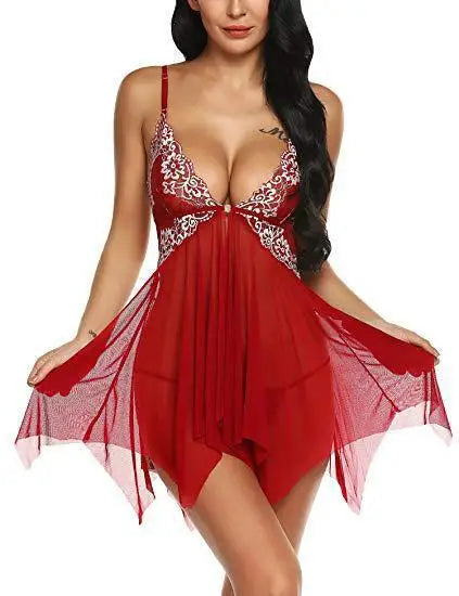 New Summer Women Lace Mesh Camisole Sexy Nightdress Woman Sexy Sleepwear Lingerie Comfortable Ladies Lace Camisole Dress Lady