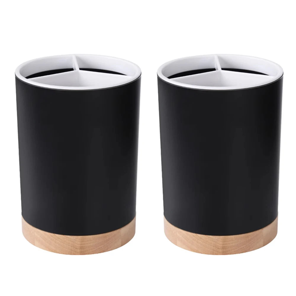 Cubo de almacenamiento de vajilla de cocina, soporte para utensilios, escurridor de cubiertos, estante de almacenamiento de palillos y cucharas de plástico, desmontable con 3 divisiones