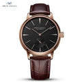 Seagull New Business Watch Men's Mechanical Wristwatches 50m Waterproof Leather Valentine Male Watches relogio masculino 6075