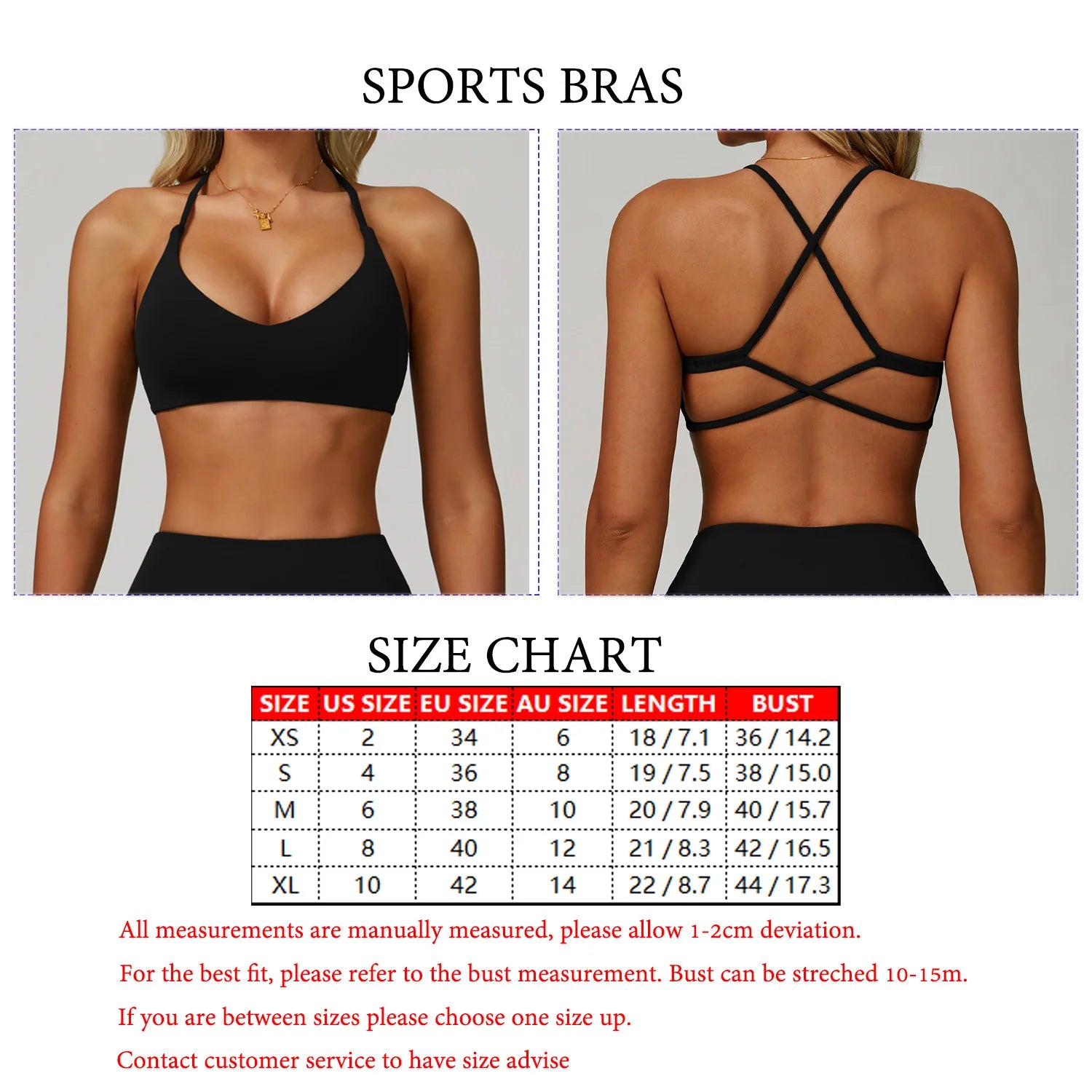 VEQKING Cross Back Women Sports Bra Low Neck Crop Tops for Yoga Detachable Pads Gym Fitness Brallets Quick Dry Soft Workout Tops